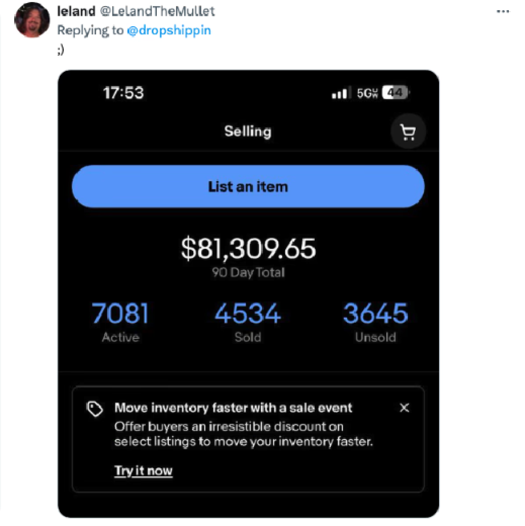 Customer dashboard showing $81,309.65